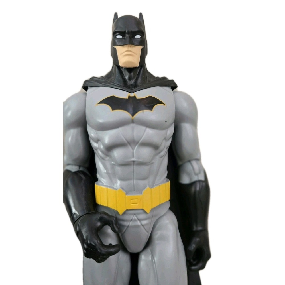 Batman DC Comics Action Figure Gray Black 12in Toy VTG Style 2014 Cape Hero Toys